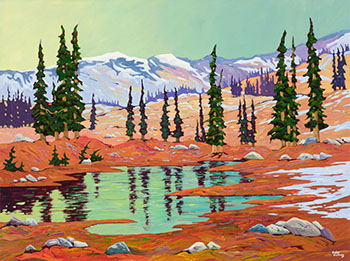 Early Morning, Lower Harmony Lake, Whistler, BC, Canada by Peter Holmes vendu pour $1,875