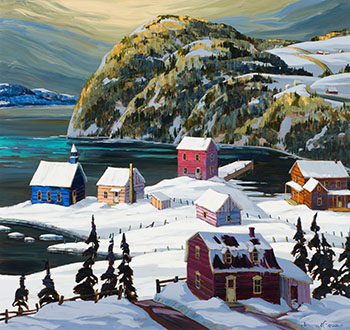 Le Port-au-Persil au Bord du Fleuve, en Charlevoix by Vladimir Horik sold for $5,938