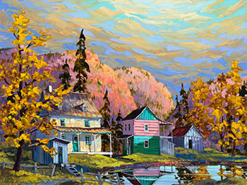 Le Moulin Bouchard, Vallée du Gouffre, en Charlevoix, Quebec by Vladimir Horik sold for $5,625