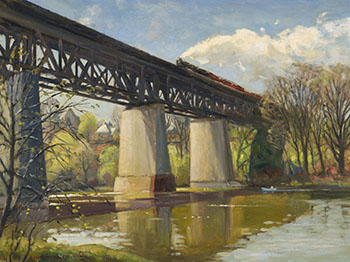 End of Steam, Paris, Ontario by Frank Shirley Panabaker vendu pour $13,750