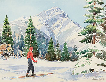 Cascade Mountain by Edward Goodall sold for $1,375