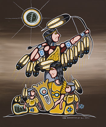 Family by Lloyd Kakepetum sold for $1,125