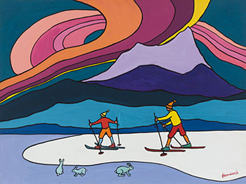 Cross Country Skiing by Ted Harrison sold for $67,250