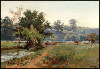 Untitled (Pastoral Landscape) by Robert Ford Gagen vendu pour $1,610