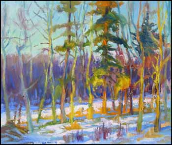 The Spruce Stand in December Light by Orestes Nicholas (Rick) de Grandmaison vendu pour $805