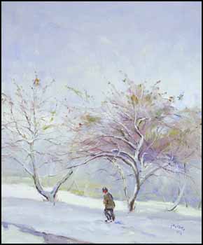 La promenade de Monsieur Cote en hiver by Francesco (Frank) Iacurto sold for $4,680