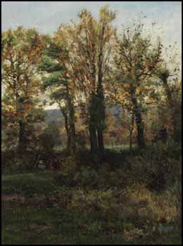 Landscape with Trees by Aaron Allan Edson sold for $1,755