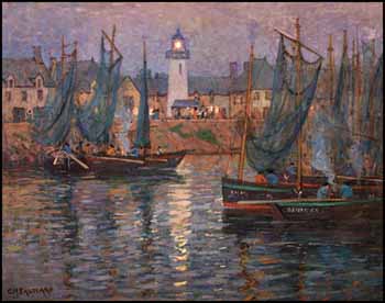 Harbour with Fishing Boats by Charles Herbert Eastlake sold for $2,633