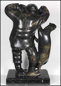 Man and Bear by Kabubuwa (Qavaroak) Tunnillie sold for $1,250