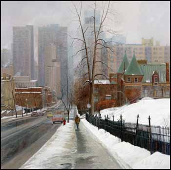 A Moody Winter Day by Andris Leimanis sold for $2,000