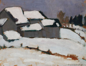 Barns in Winter by Efa Prudence Heward vendu pour $20,000
