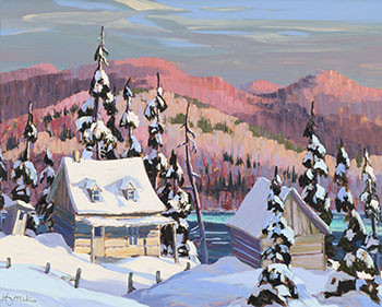 Winter Scene by Vladimir Horik sold for $1,500