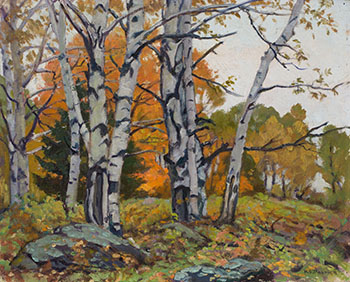 Birches and Maples by Herbert Sidney Palmer vendu pour $3,125