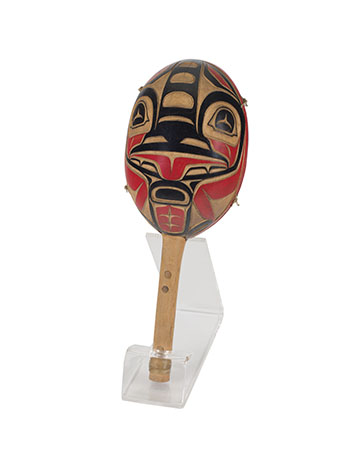 Tsimshian Frog Rattle by Walter Harris sold for $1,000