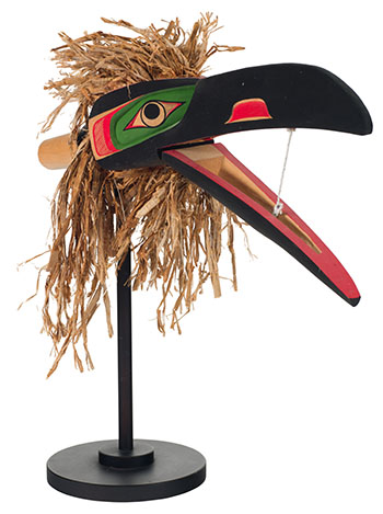 Hamatsa Raven Rattle by Joe Peters Jr. sold for $625