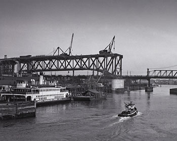 Building Vancouver Series: Granville Street Bridge Under Construction #2 by Karl Huber vendu pour $1,250