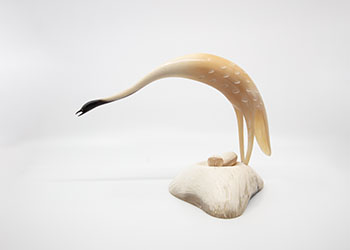 Crane with Eggs by Colin Okheena sold for $563