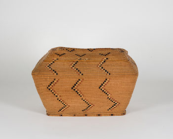 Salish Lidded Basket by Unidentified Salish sold for $1,000