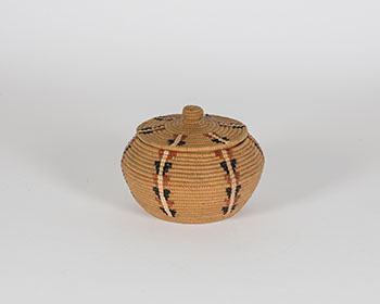 Lidded Basket by Unidentified Thompson River sold for $375