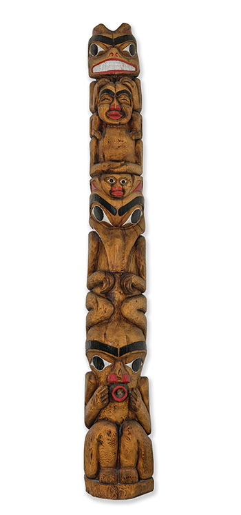 Pacific Northwest Coast Style Totem by Bill Bouchard sold for $8,125