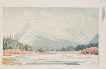 Mt. Rundle in March by Margaret Dorothy Shelton vendu pour $875
