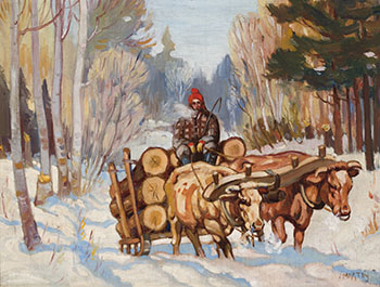 Hauling Logs by John (Jack) Martin sold for $875