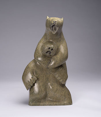 Polar Bear with Walrus by Unidentified Cape Dorset sold for $281