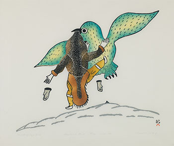 Carried Off by a Bird by Napachie Pootoogook vendu pour $344