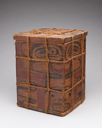 Tlingit Rope-Tied Bentwood Box by Early Tlingit Artist sold for $18,750