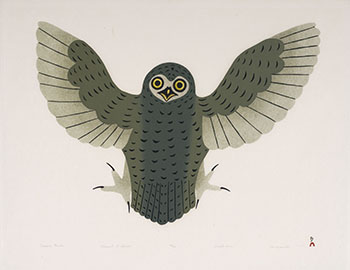 Tundra Hawk by Kananginak Pootoogook vendu pour $1,125