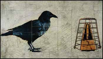 Crow with Metronome and Cage by Andre Petterson vendu pour $1,495