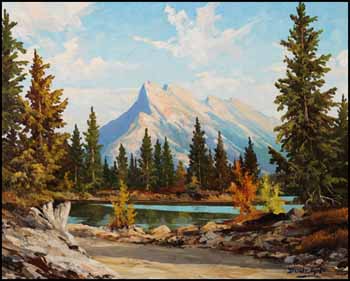 Mt. Rundle by Duncan MacKinnon Crockford sold for $1,170