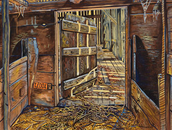 Barn Interior by Clark Holmes McDougall sold for $6,490