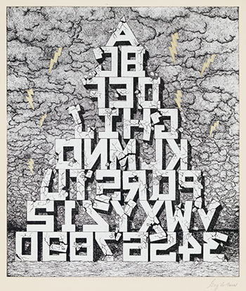 Untitled - Alphabet Pyramid by Gary Lee-Nova vendu pour $375