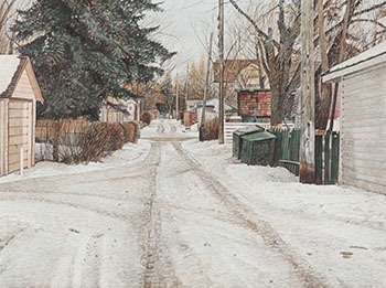 Red Roof Tops by Wilf Perreault vendu pour $6,875