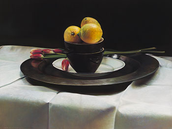 Still Life with Tulips by Andrew Hemingway sold for $10,000