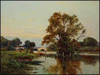 Evening at Wallingford on Thames by Alfred Fontville de Breanski Jr. vendu pour $4,600