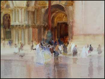 A Venetian Impression, Saint Marks Square by William Russell Flint vendu pour $9,200