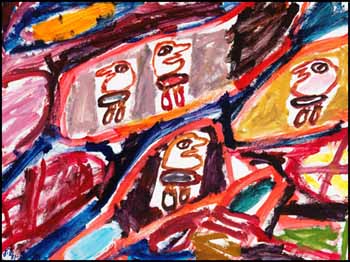 Site avec quatre personnages by Jean Dubuffet vendu pour $117,000