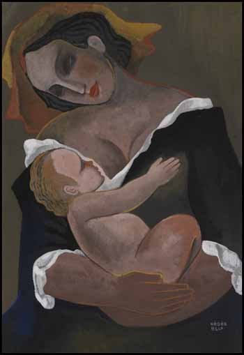 Mother and Baby by Bela Kadar sold for $7,500