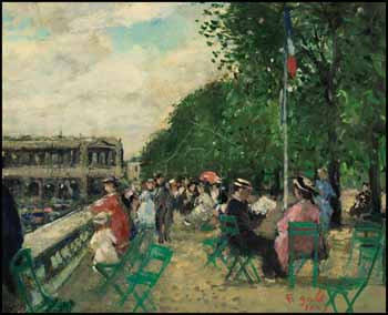 View from the Tuileries by François Gall vendu pour $5,265