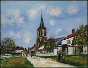 Église de la Boissière, Rue Principale by Maurice Utrillo sold for $76,050