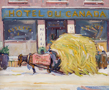 Winter, Bonsecours Market by Peter Clapham Sheppard sold for $18,750