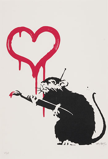 Love Rat by  Banksy vendu pour $58,250