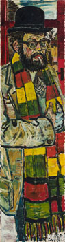 The Tired Man in the Red Hussar Scarf (Sleepless Nights) by John Bratby sold for $6,875