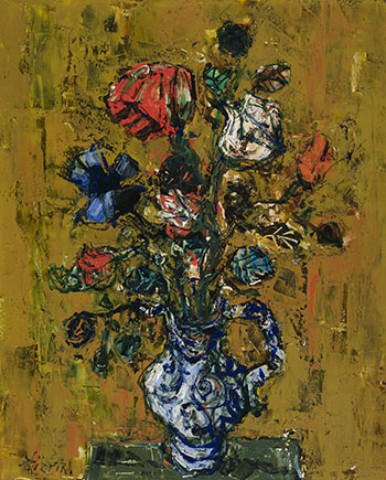 Flowers in a Vase by Paul Augustin Aïzpiri vendu pour $15,000