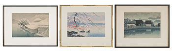 Three Shin Hanga Woodblock Prints by  Japanese School vendu pour $2,500