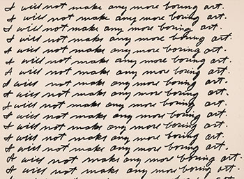 I Will Not Make Any More Boring Art by John Baldessari sold for $52,250