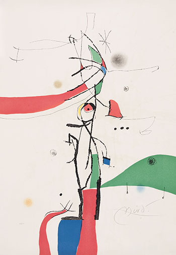Demi-mondaine à sa fenêtre by Joan Miró vendu pour $10,625