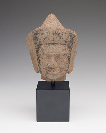 A Khmer-Style Sandstone Head of Vishnu, 20th Century by  Southeast Asian Art sold for $250